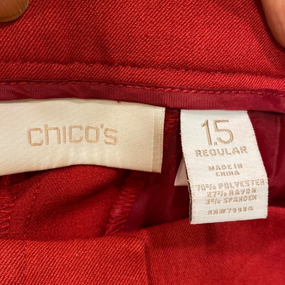 Red Chico’s pants - Picture 2 of 3